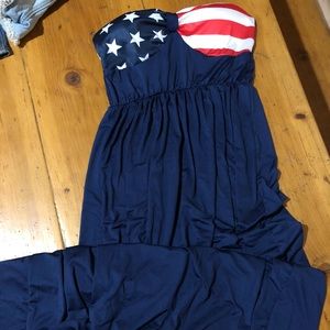 American Flag Maxi Dress Size Large